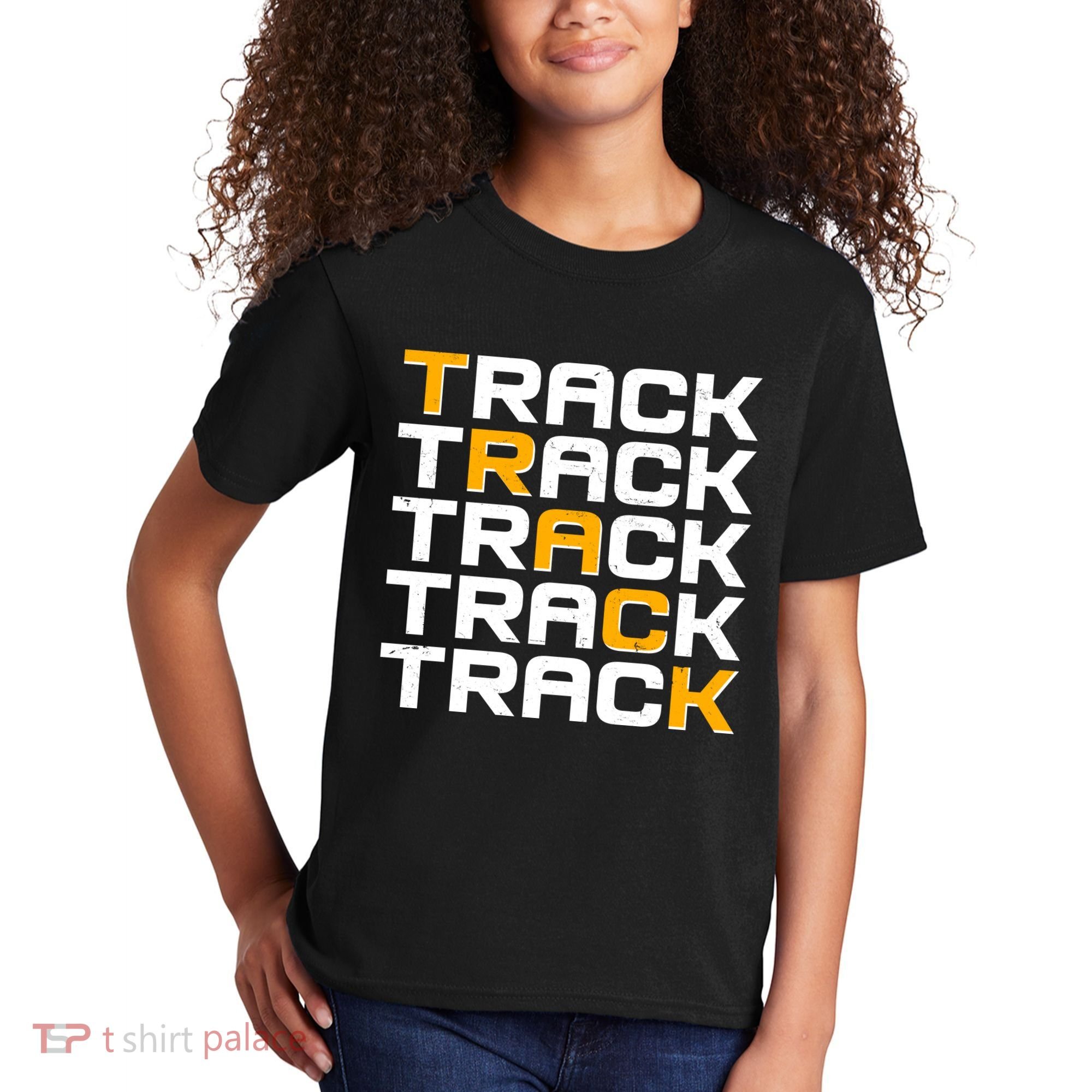 Cool Modern Track & Field Pattern Kids T-Shirt