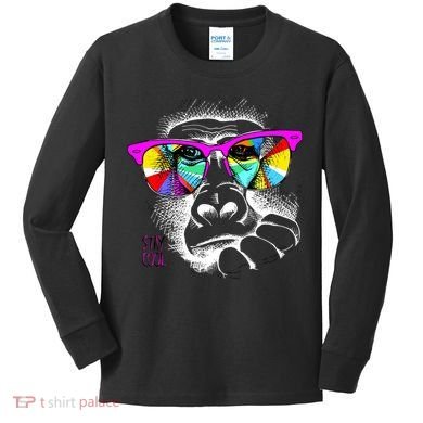 Cool Monkey Kids Long Sleeve Shirt