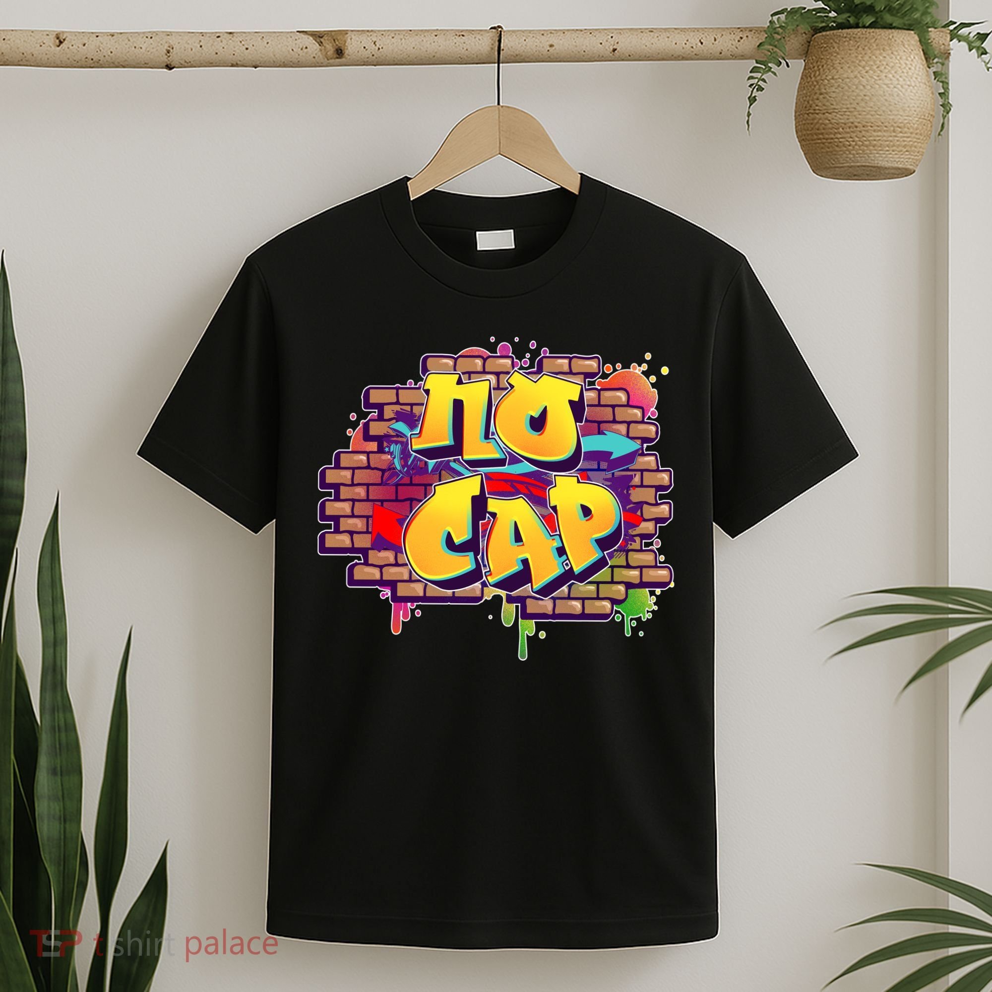 Cool No Cap Wall Graffiti  T-Shirt