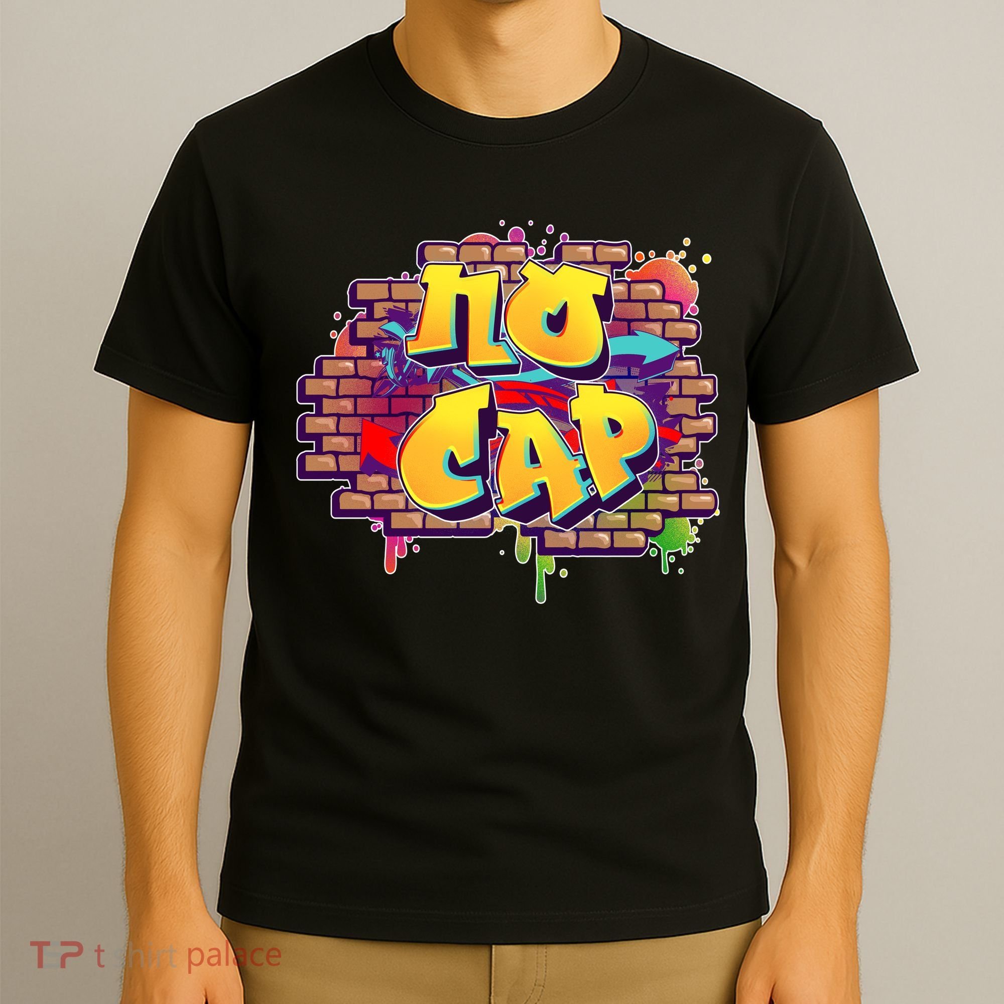 Cool No Cap Wall Graffiti  T-Shirt