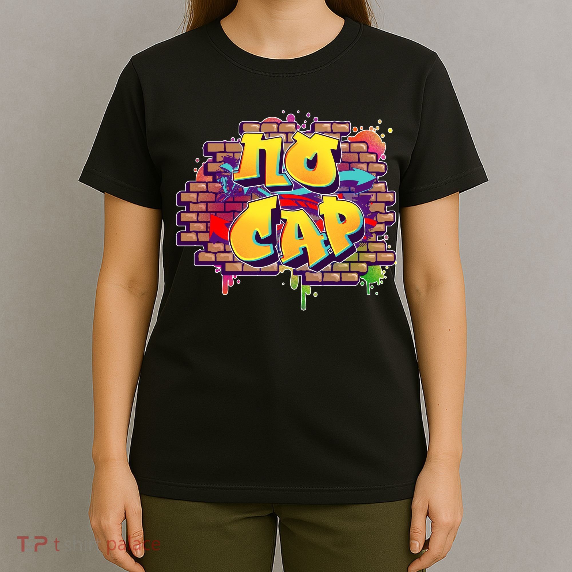 Cool No Cap Wall Graffiti  T-Shirt