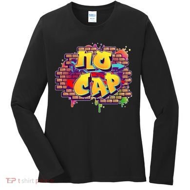 Cool No Cap Wall Graffiti  Women's Long Sleeve Shirt