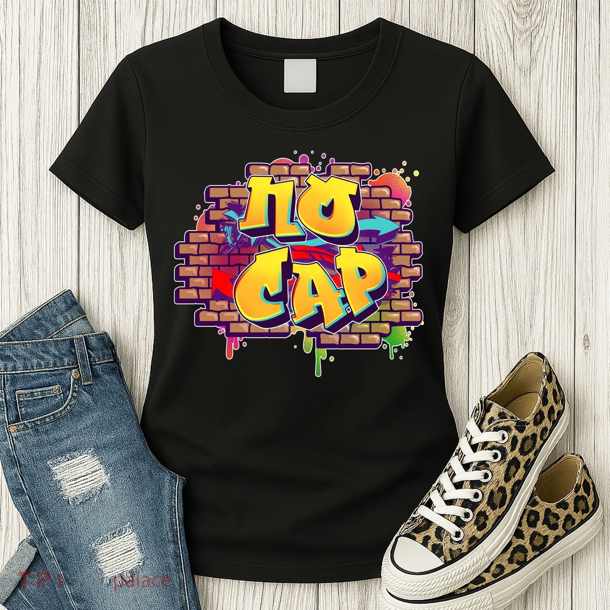 Cool No Cap Wall Graffiti  Women's T-Shirt