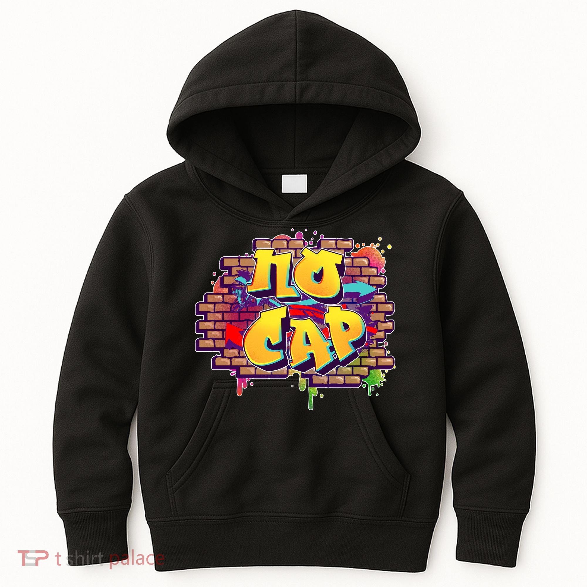 Cool No Cap Wall Graffiti  Kids Hoodie