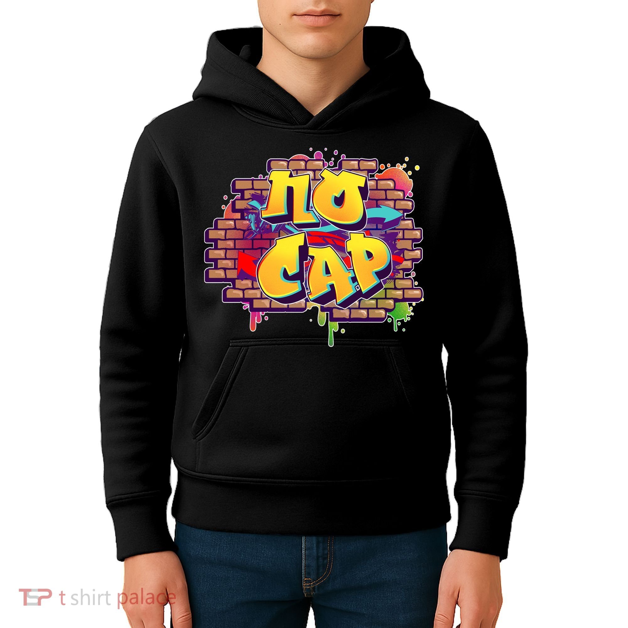 Cool No Cap Wall Graffiti  Kids Hoodie