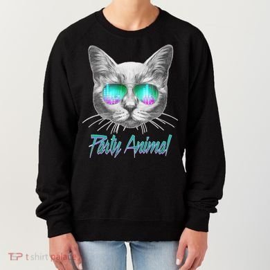 Cool Party Animal Cat Women's Sweatshirt
