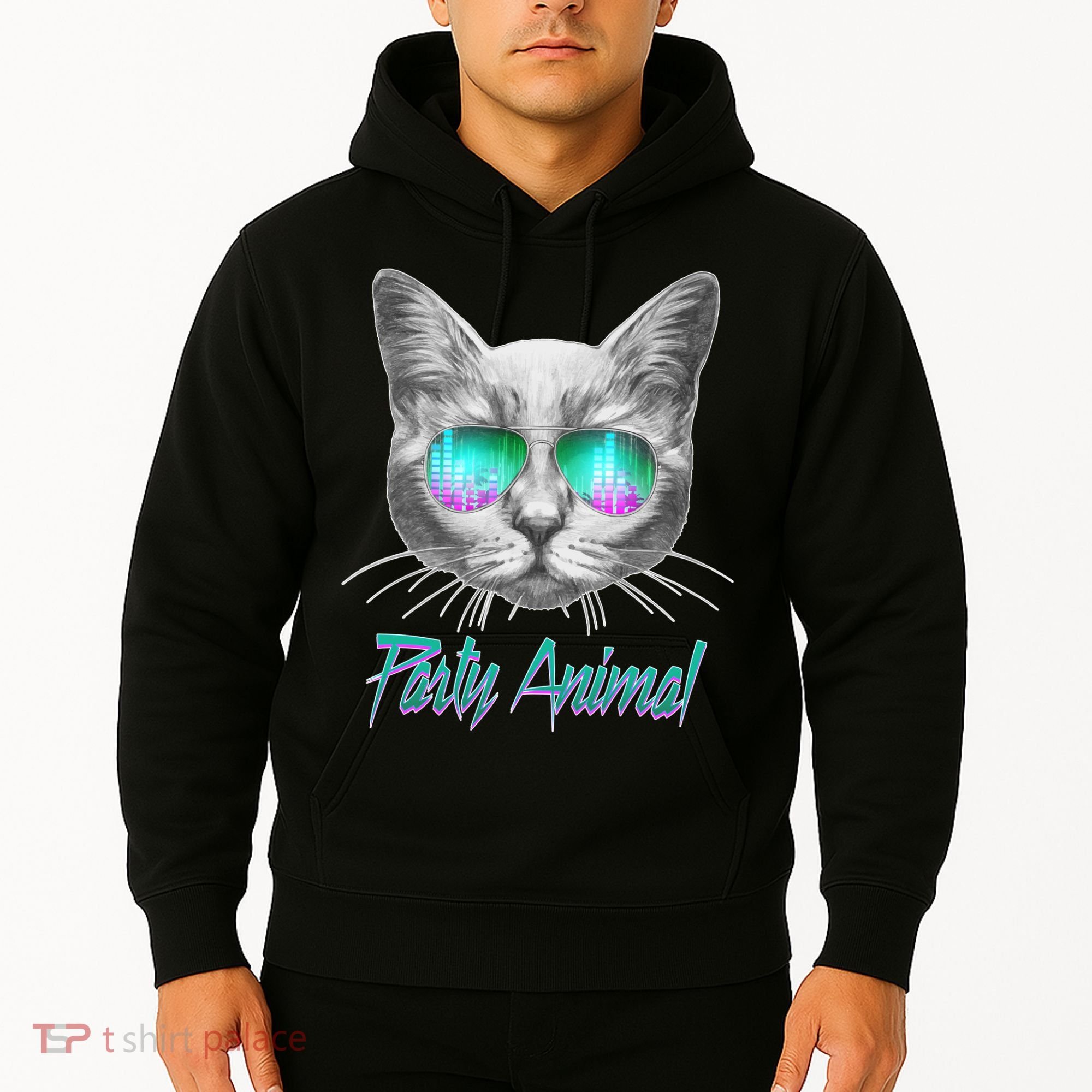 Cool Party Animal Cat Hoodie