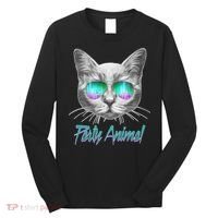 Cool Party Animal Cat Long Sleeve Shirt thumb 0