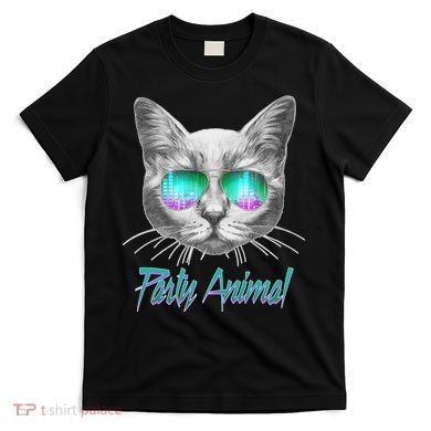 Cool Party Animal Cat T-Shirt
