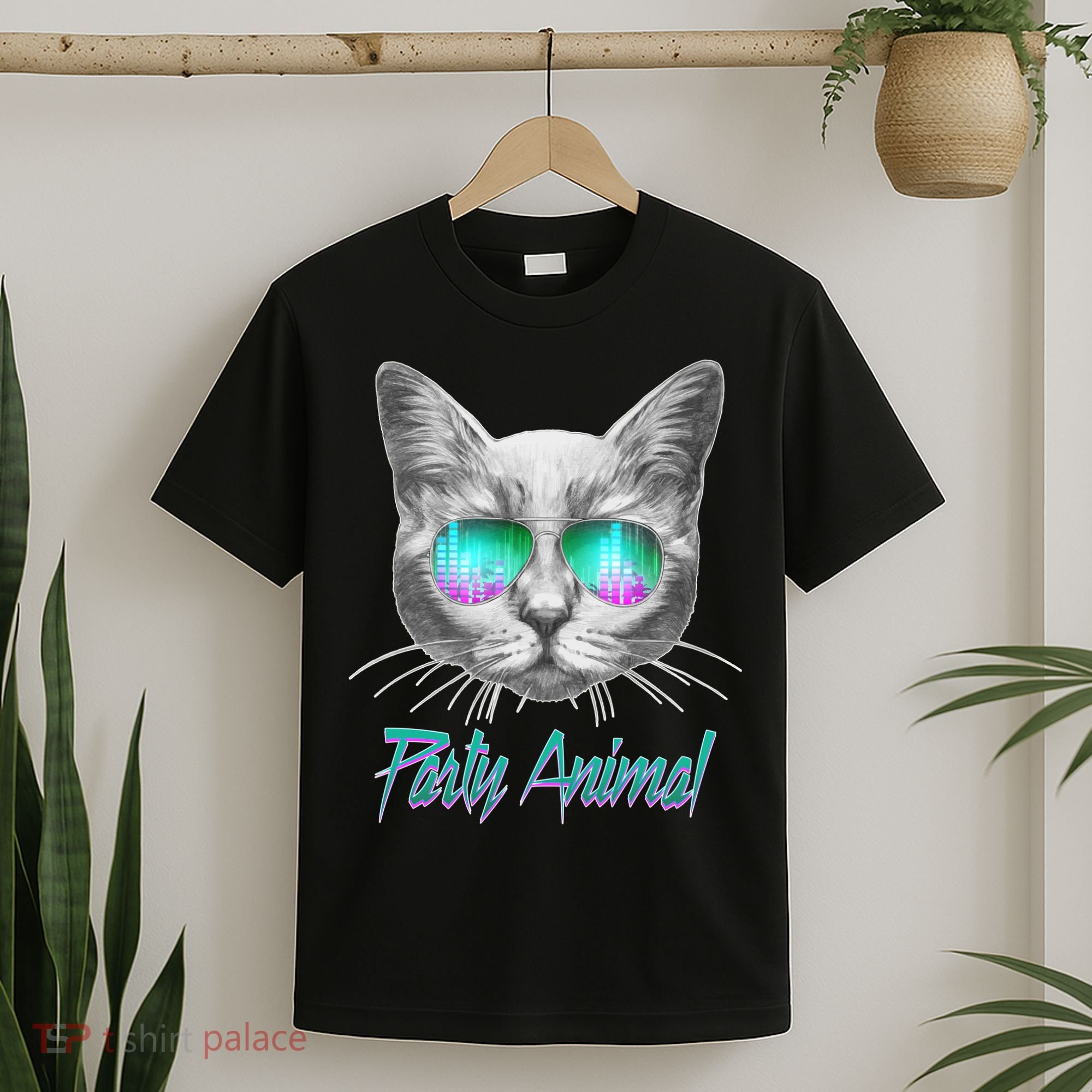 Cool Party Animal Cat T-Shirt
