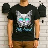 Cool Party Animal Cat T-Shirt thumb 6