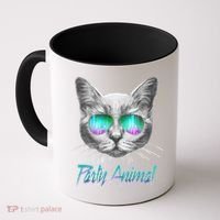 Cool Party Animal Cat Coffee Mug thumb 0