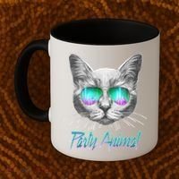 Cool Party Animal Cat Coffee Mug thumb 2