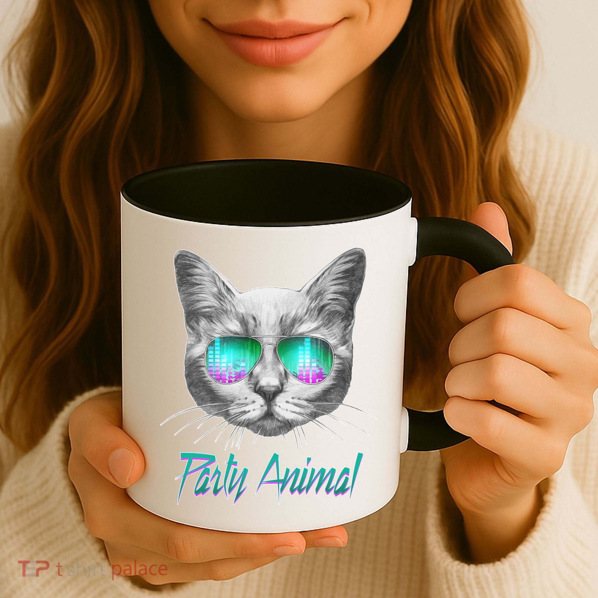 Cool Party Animal Cat Coffee Mug