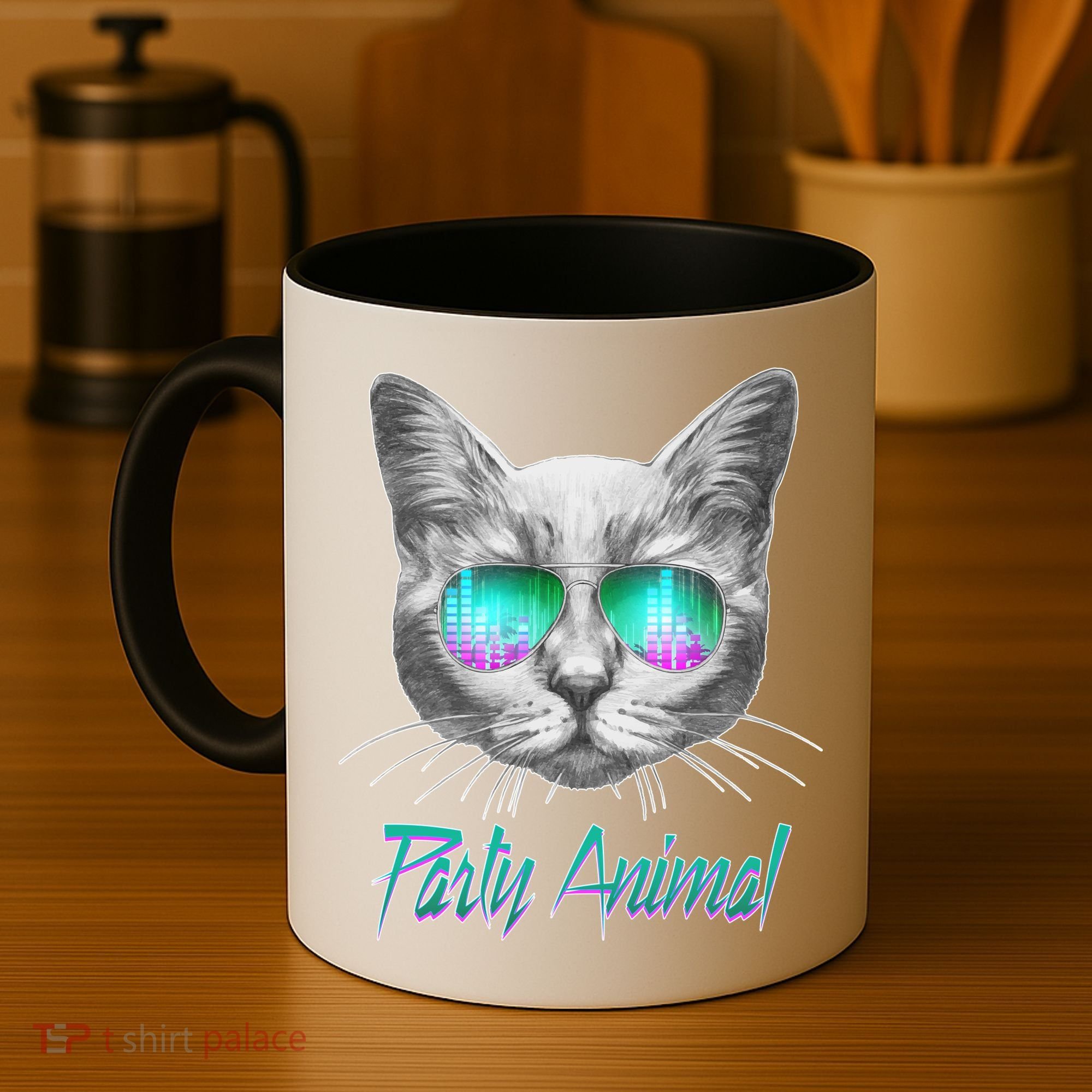 Cool Party Animal Cat Coffee Mug