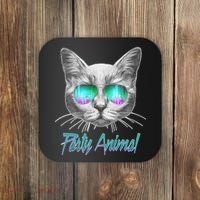 Cool Party Animal Cat Coaster thumb 0