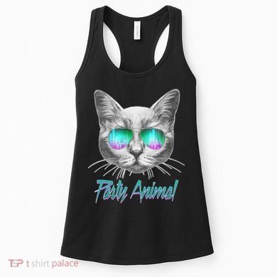 Cool Party Animal Cat Women's Tank Top