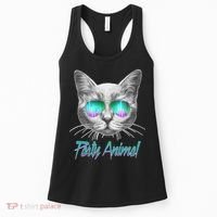 Cool Party Animal Cat Women's Tank Top thumb 0