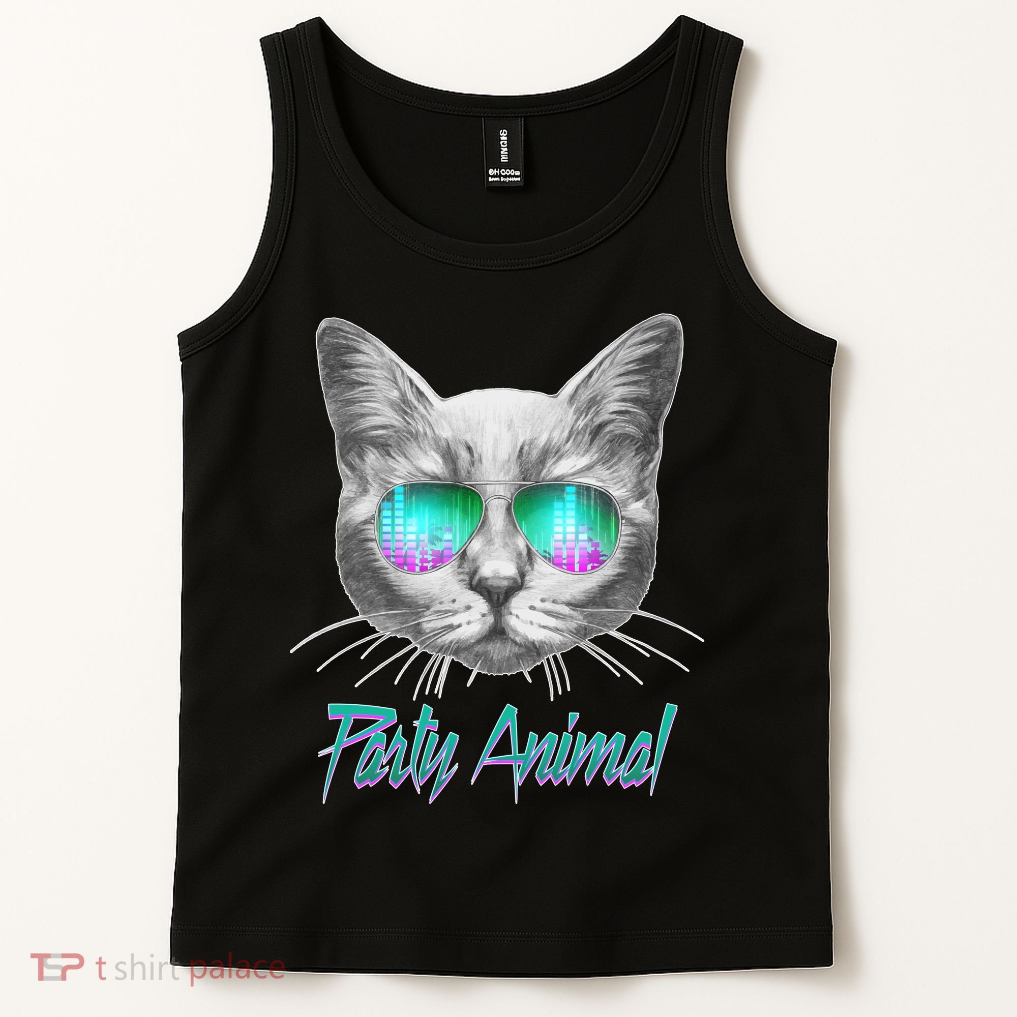 Cool Party Animal Cat Tank Top