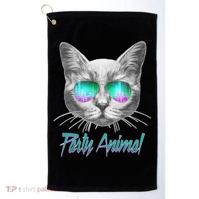 Cool Party Animal Cat Golf Towel