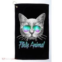 Cool Party Animal Cat Golf Towel thumb 0