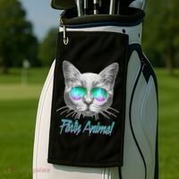 Cool Party Animal Cat Golf Towel thumb 2