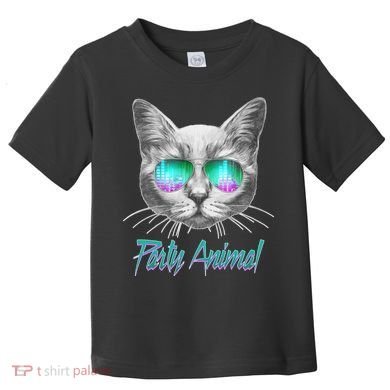 Cool Party Animal Cat Toddler T-Shirt