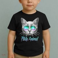 Cool Party Animal Cat Toddler T-Shirt thumb 2