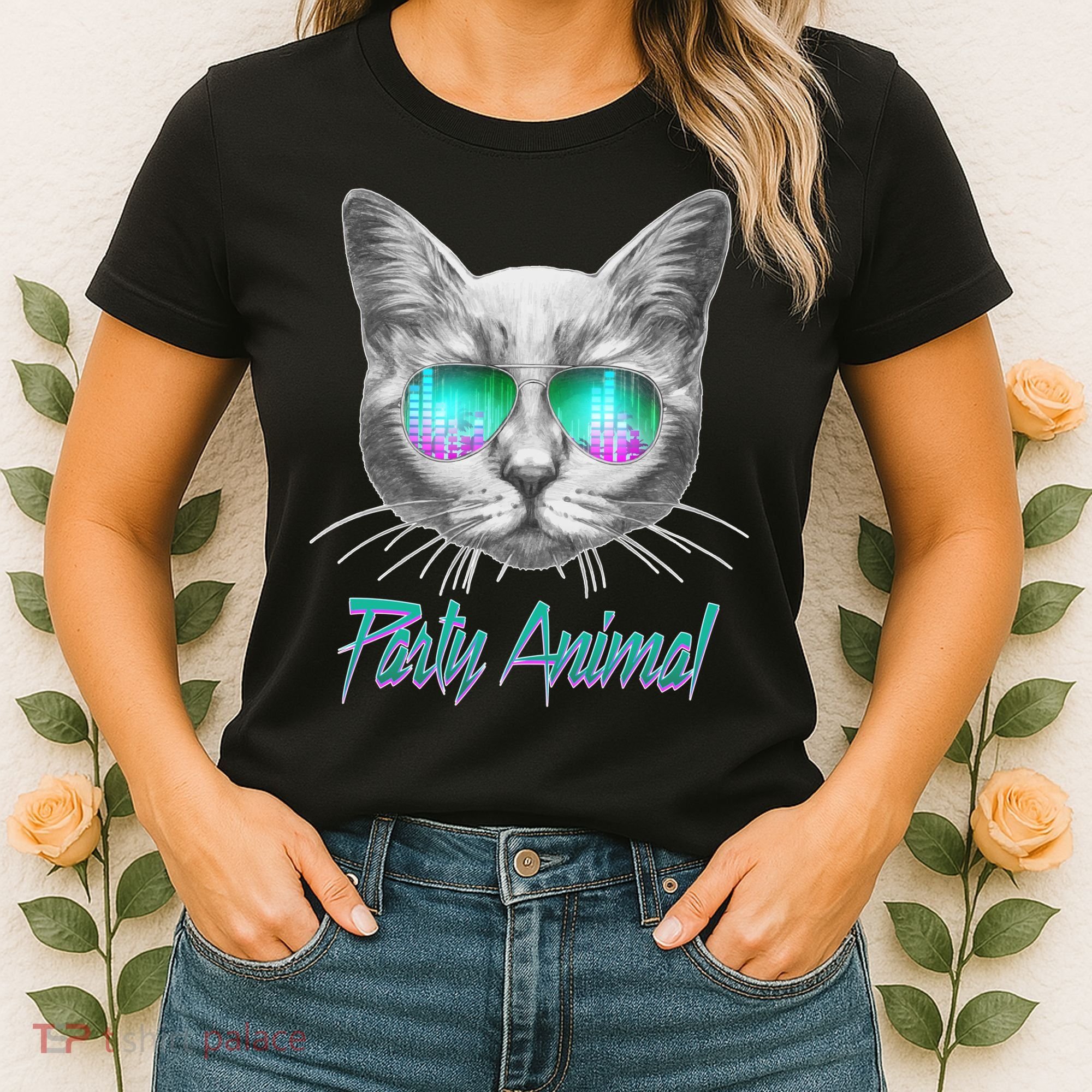Cool Party Animal Cat Women's T-Shirt