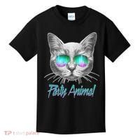 Cool Party Animal Cat Kids T-Shirt thumb 0