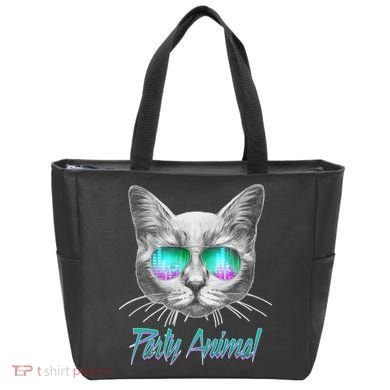 Cool Party Animal Cat Tote Bag