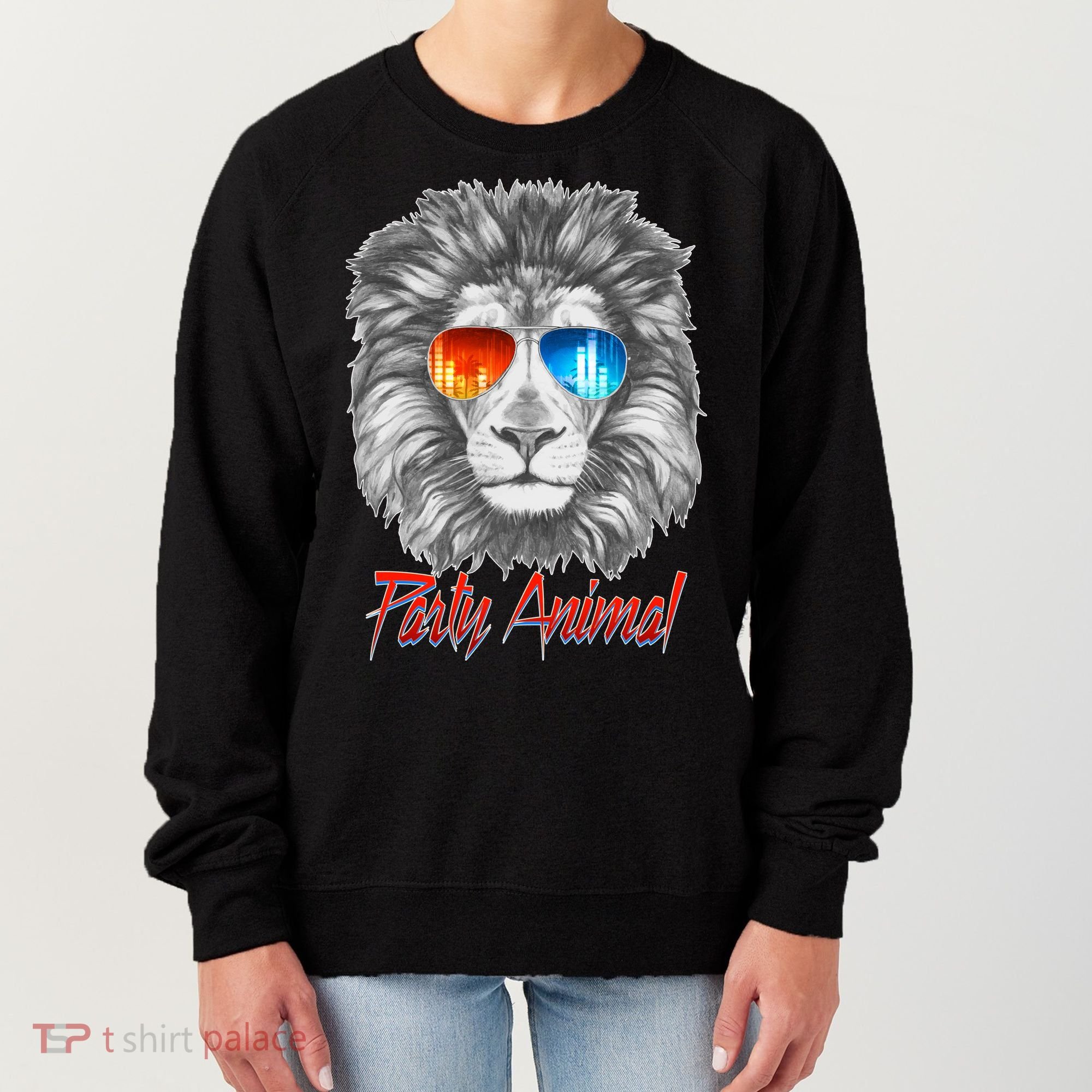 Cool Party Animal Lion Women's Sweatshirt