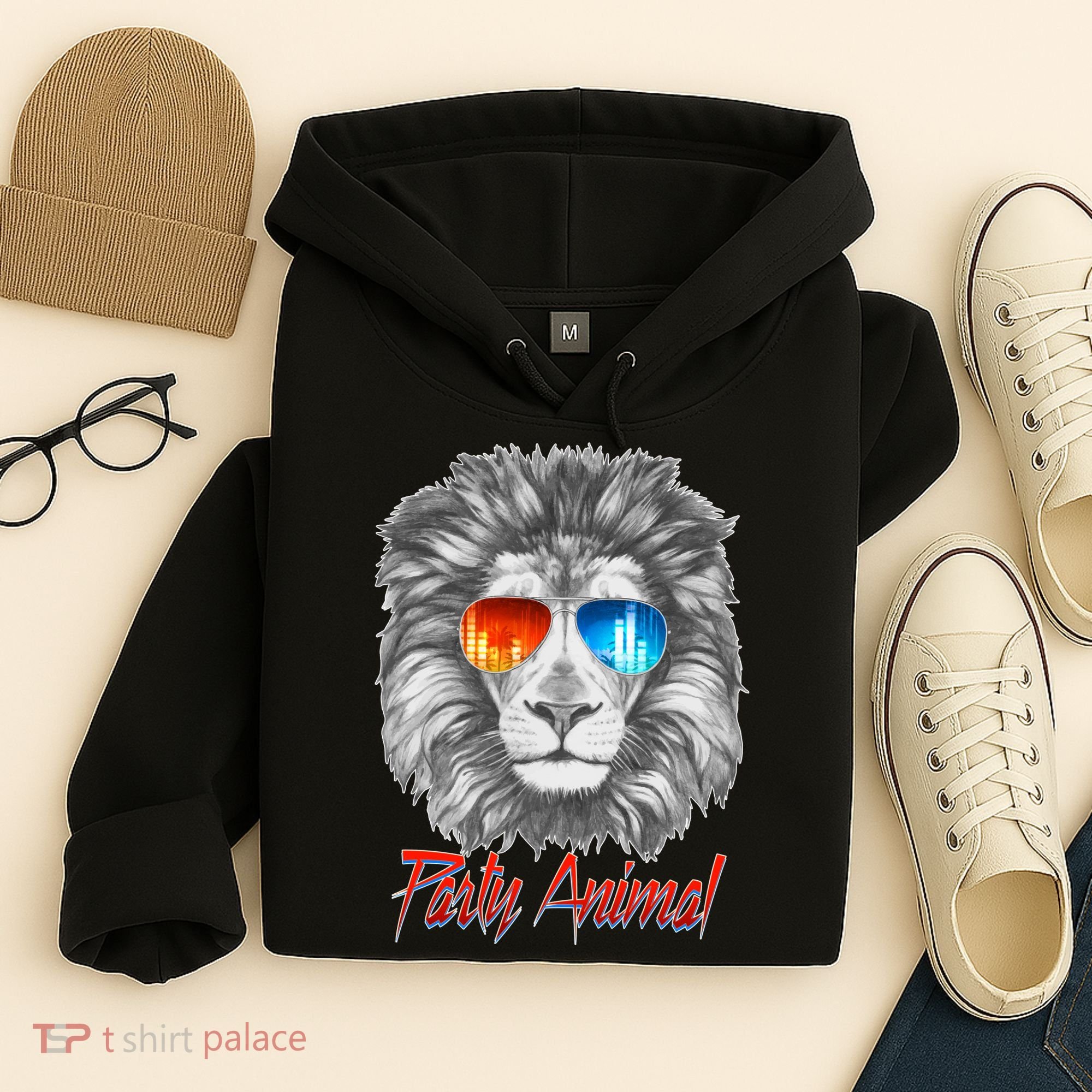 Cool Party Animal Lion Hoodie