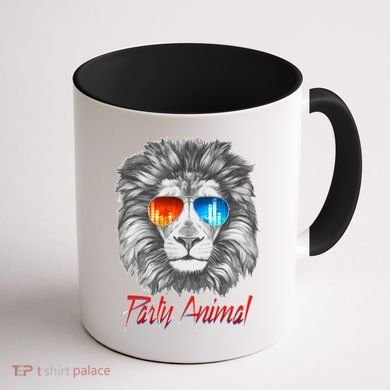 Cool Party Animal Lion Coffee Mug back