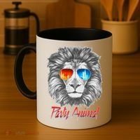 Cool Party Animal Lion Coffee Mug thumb 4