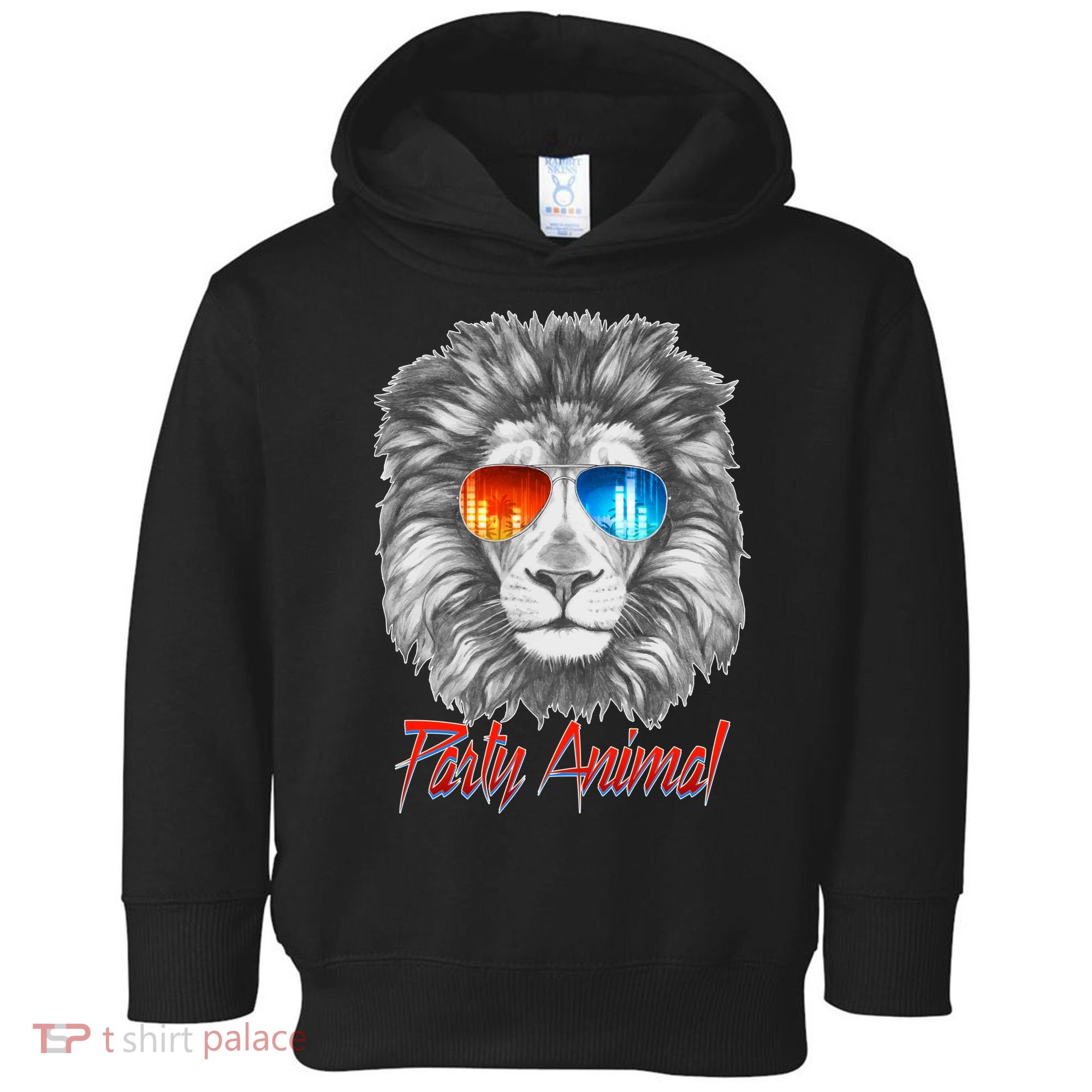 Cool Party Animal Lion Toddler Hoodie
