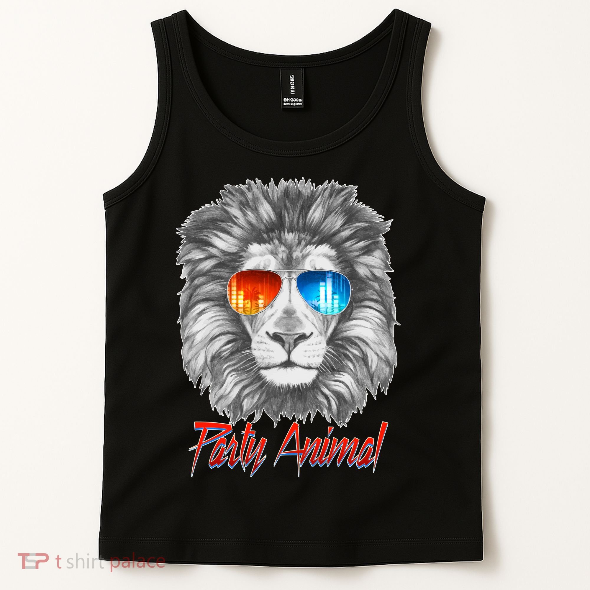 Cool Party Animal Lion Tank Top