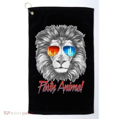 Cool Party Animal Lion Golf Towel