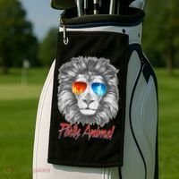 Cool Party Animal Lion Golf Towel thumb 2