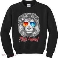 Cool Party Animal Lion Kids Sweatshirt thumb 0