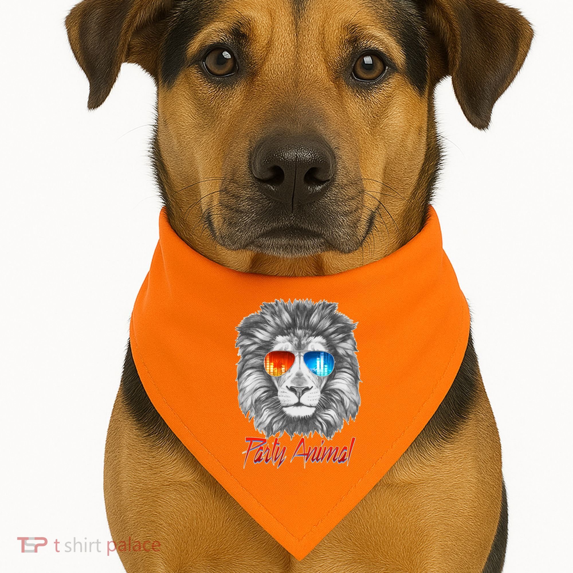 Cool Party Animal Lion USA-Made Doggie Bandana