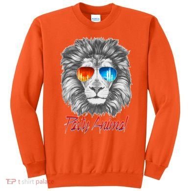 Cool Party Animal Lion Sweatshirt