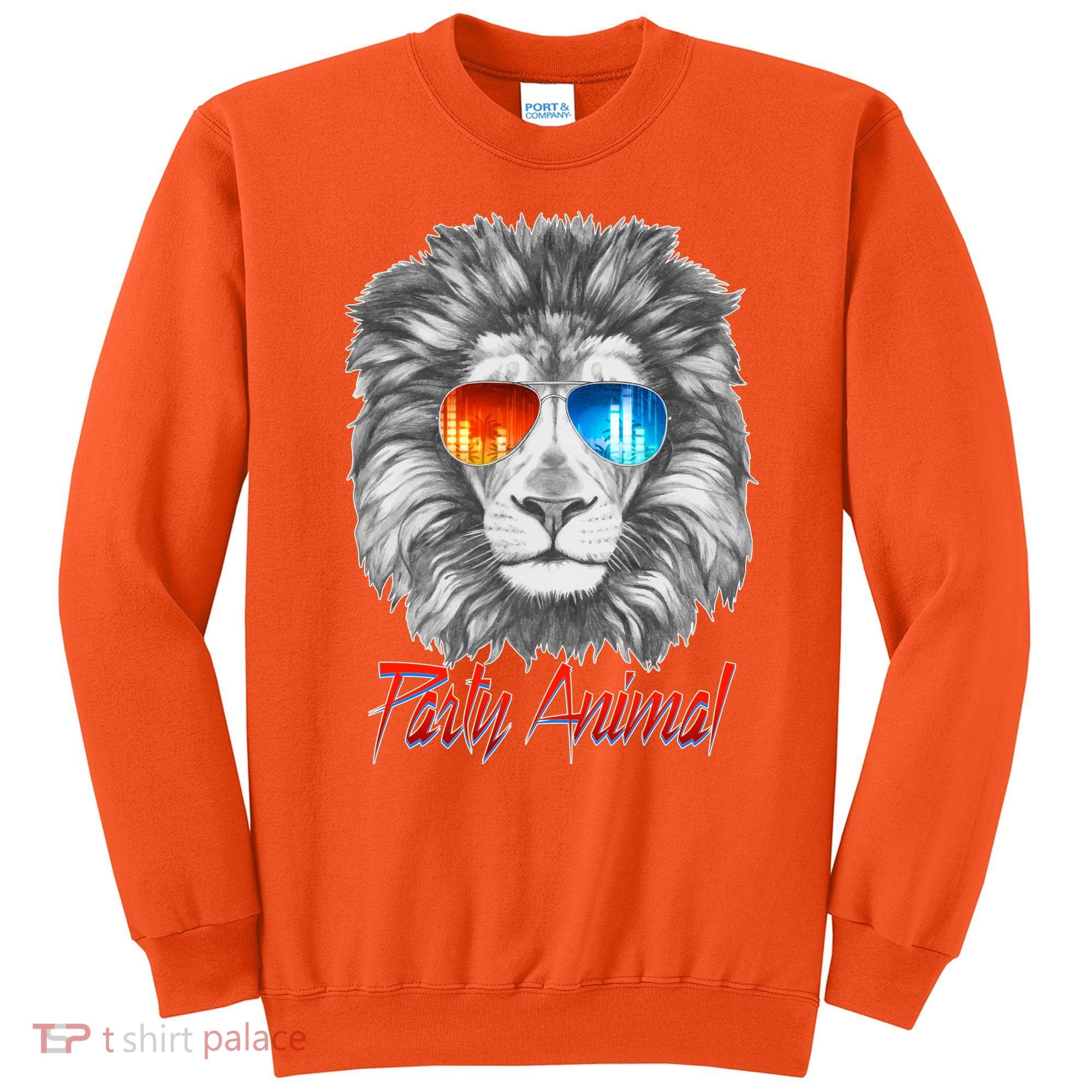 Cool Party Animal Lion Sweatshirt
