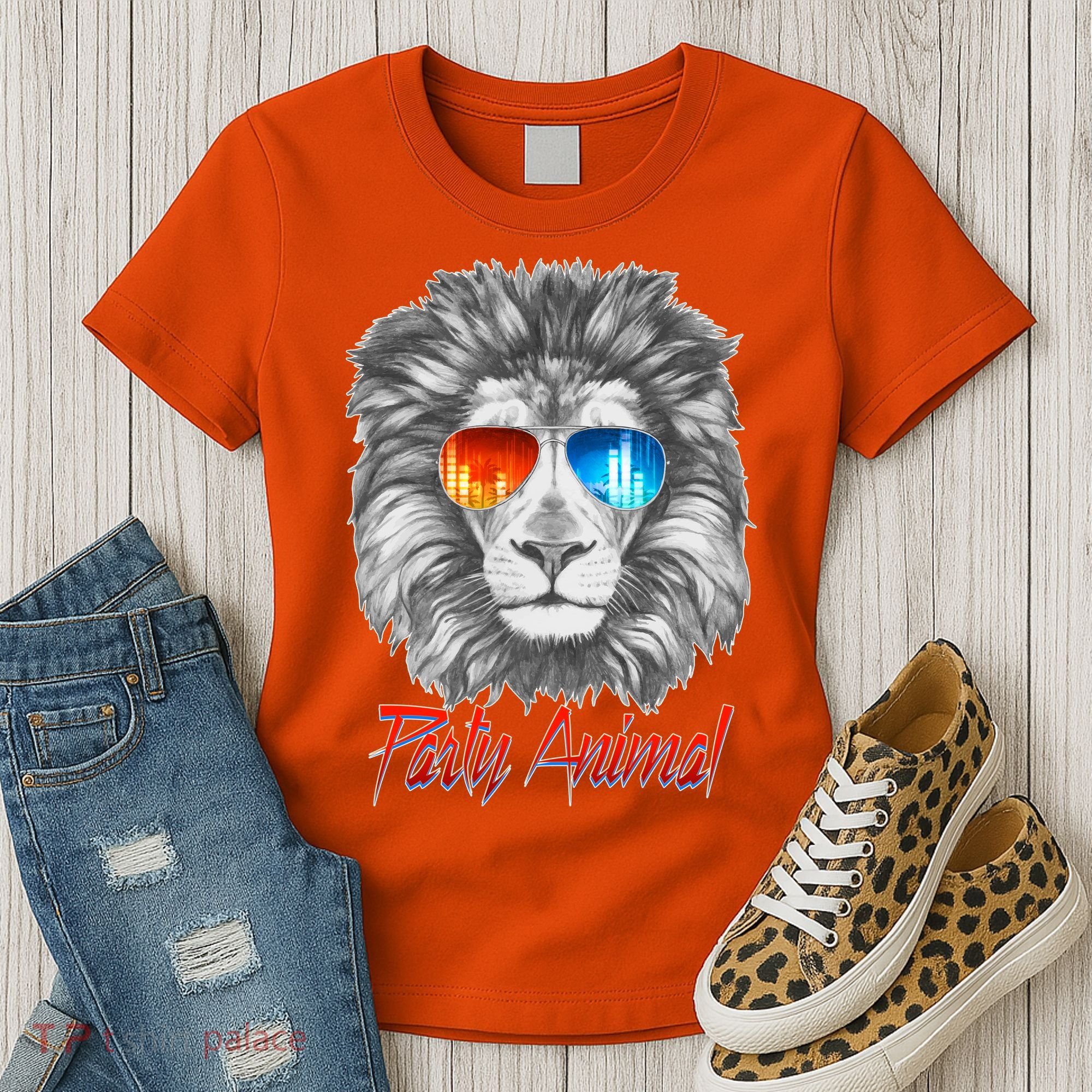 Cool Party Animal Lion Women's T-Shirt