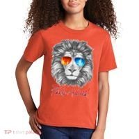 Cool Party Animal Lion Kids T-Shirt thumb 2