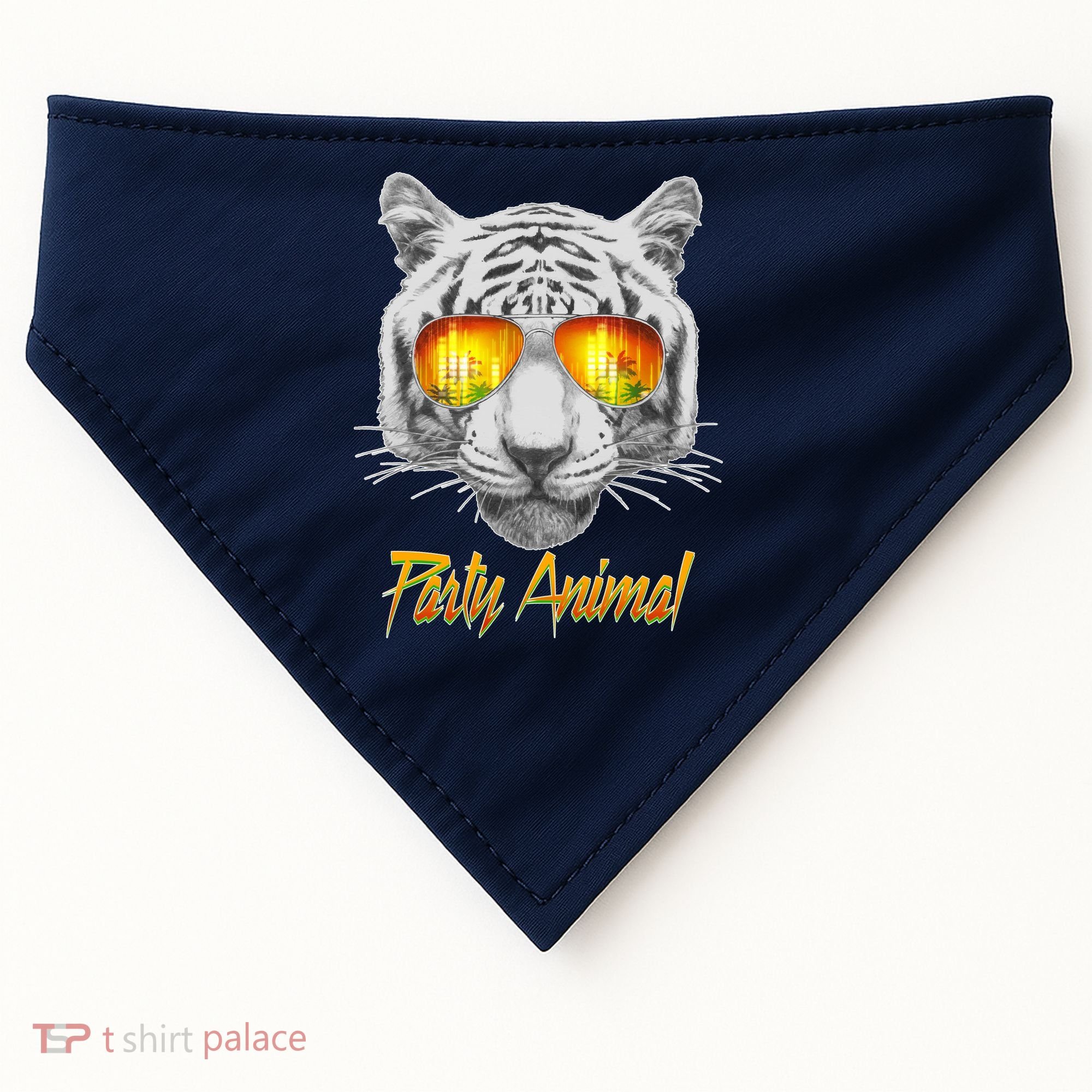 Cool Party Animal Tiger USA-Made Doggie Bandana