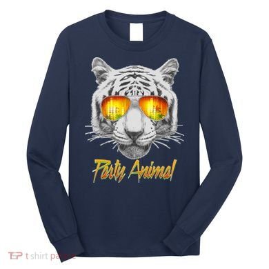 Cool Party Animal Tiger Long Sleeve Shirt