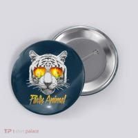 Cool Party Animal Tiger Button thumb 0