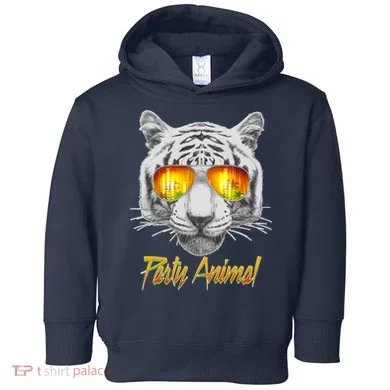 Cool Party Animal Tiger Toddler Hoodie