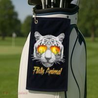 Cool Party Animal Tiger Golf Towel thumb 2